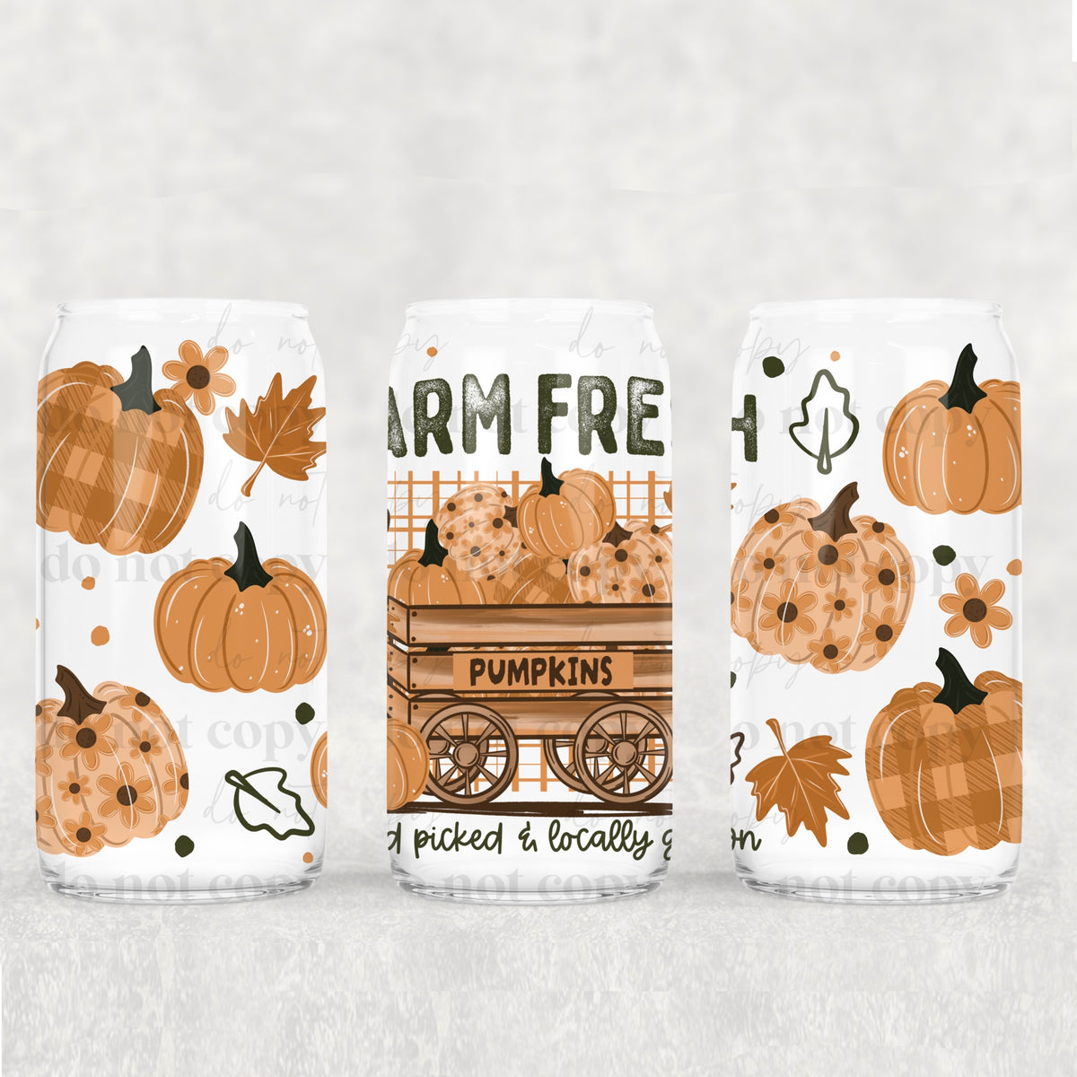 Farm Fresh Pumpkins (exclusive) UV DTF WRAP