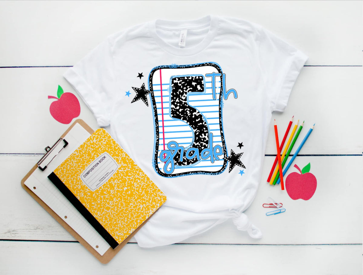 5th Grade paper background (SCG) DTF transfer