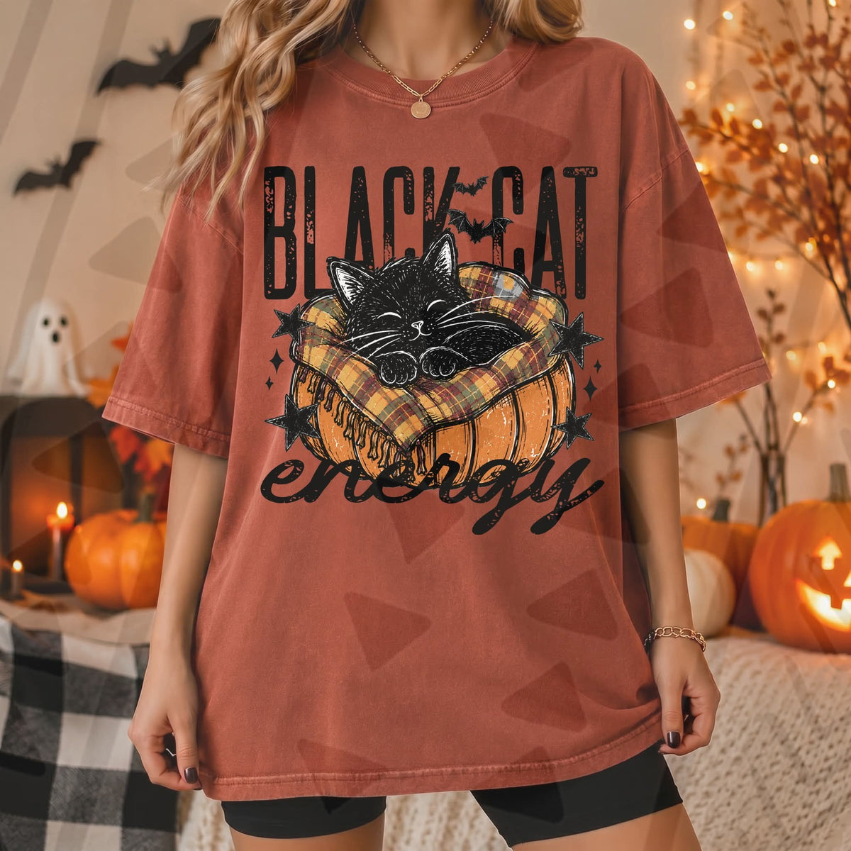 Black cat energy (TGG) DTF Transfer