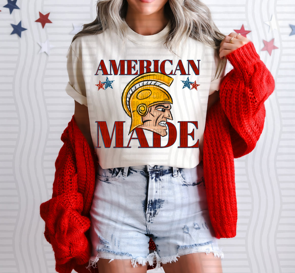 American made trojans (yellow) (Caplinger) DTF Transfer