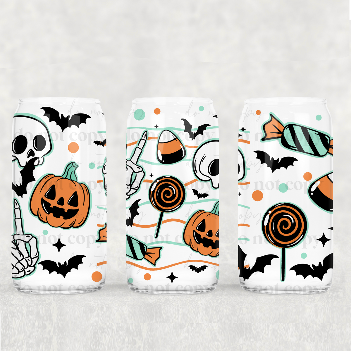 Spooky things wavy lines (CSC) UV DTF WRAP
