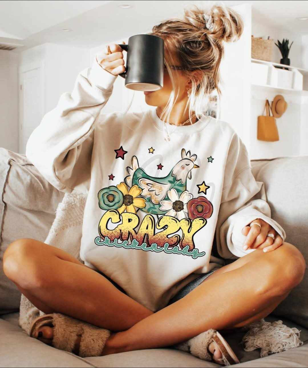 Crazy chicken lady (C’s) 80835 DTF transfer