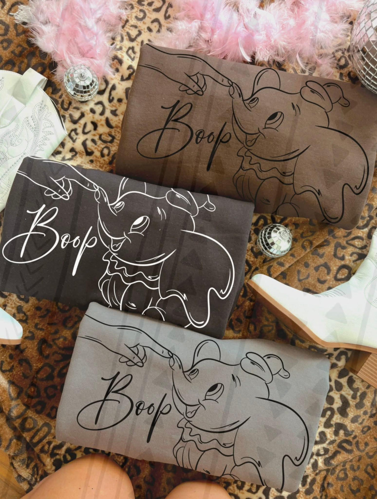 Boop Elephant BLACK TGG DTF transfer