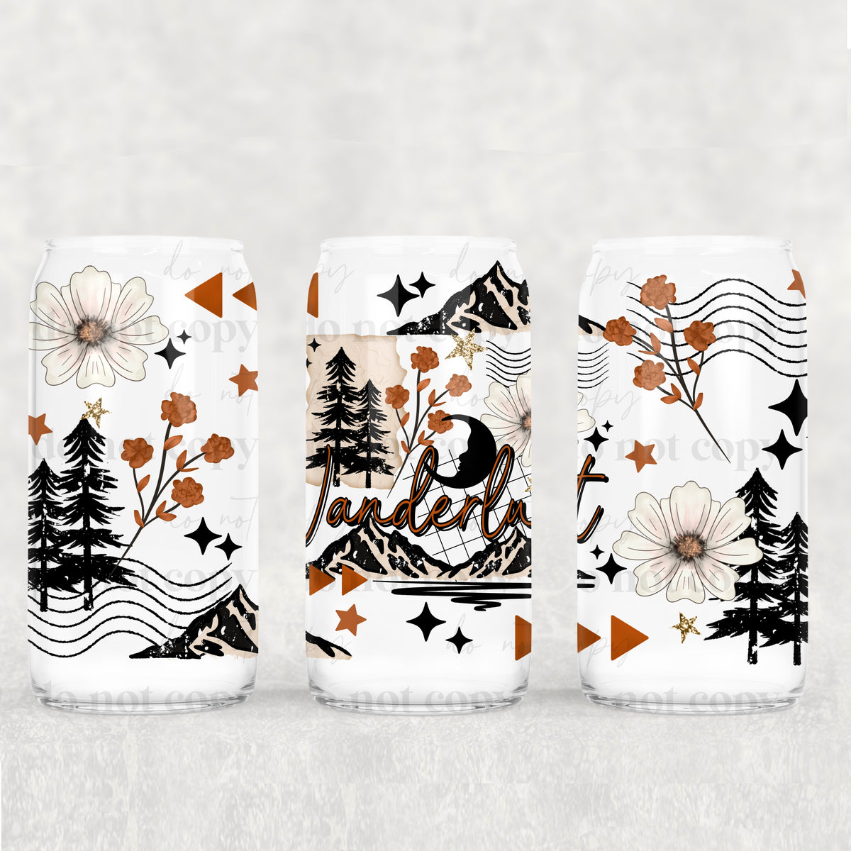 Wanderlust mountain (CSC) UV DTF WRAP