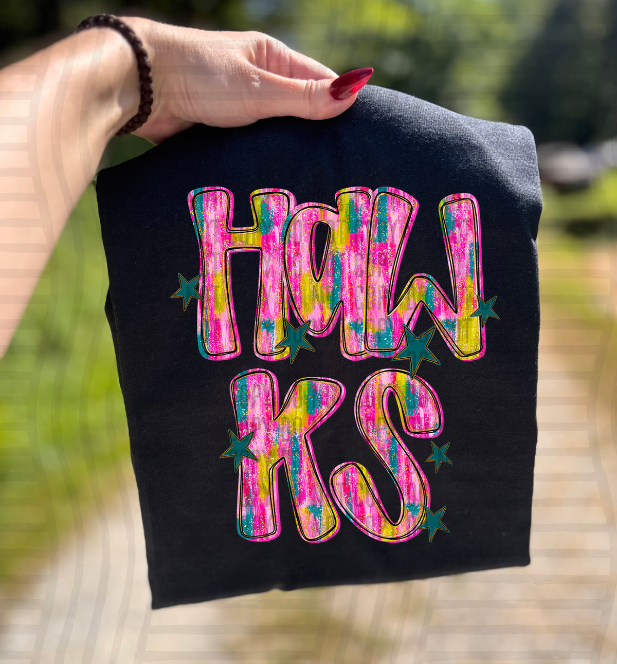 Hawks Pink Brushstroke (Caplinger) DTF Transfers