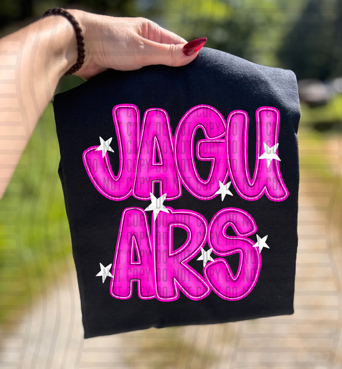 Jaguars Pink And Preppy Split 112905 DTF transfer