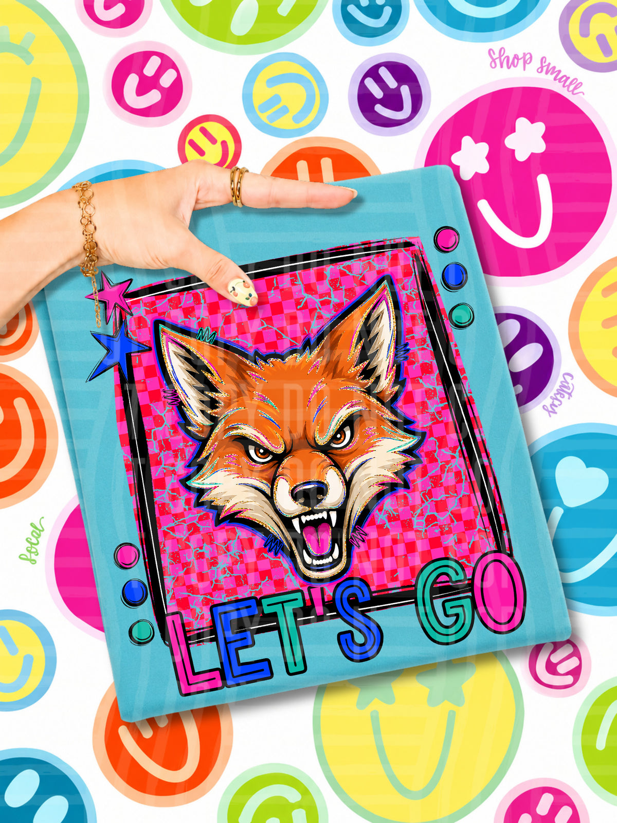 Lets go foxes mascots (Caplinger) DTF transfer