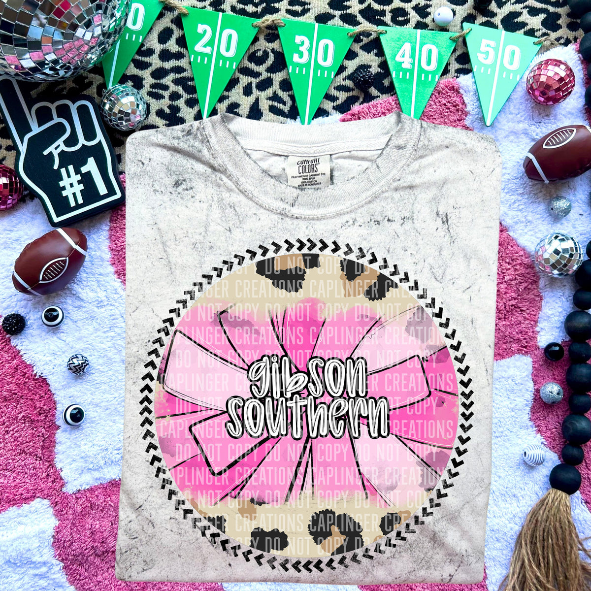 Gibson Southern cheer background (Caplinger) DTF transfer