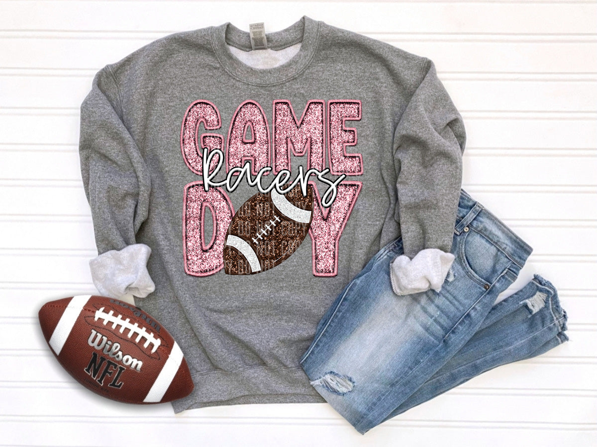 Racers Game Day Football PINK (Caplinger) DTF transfer