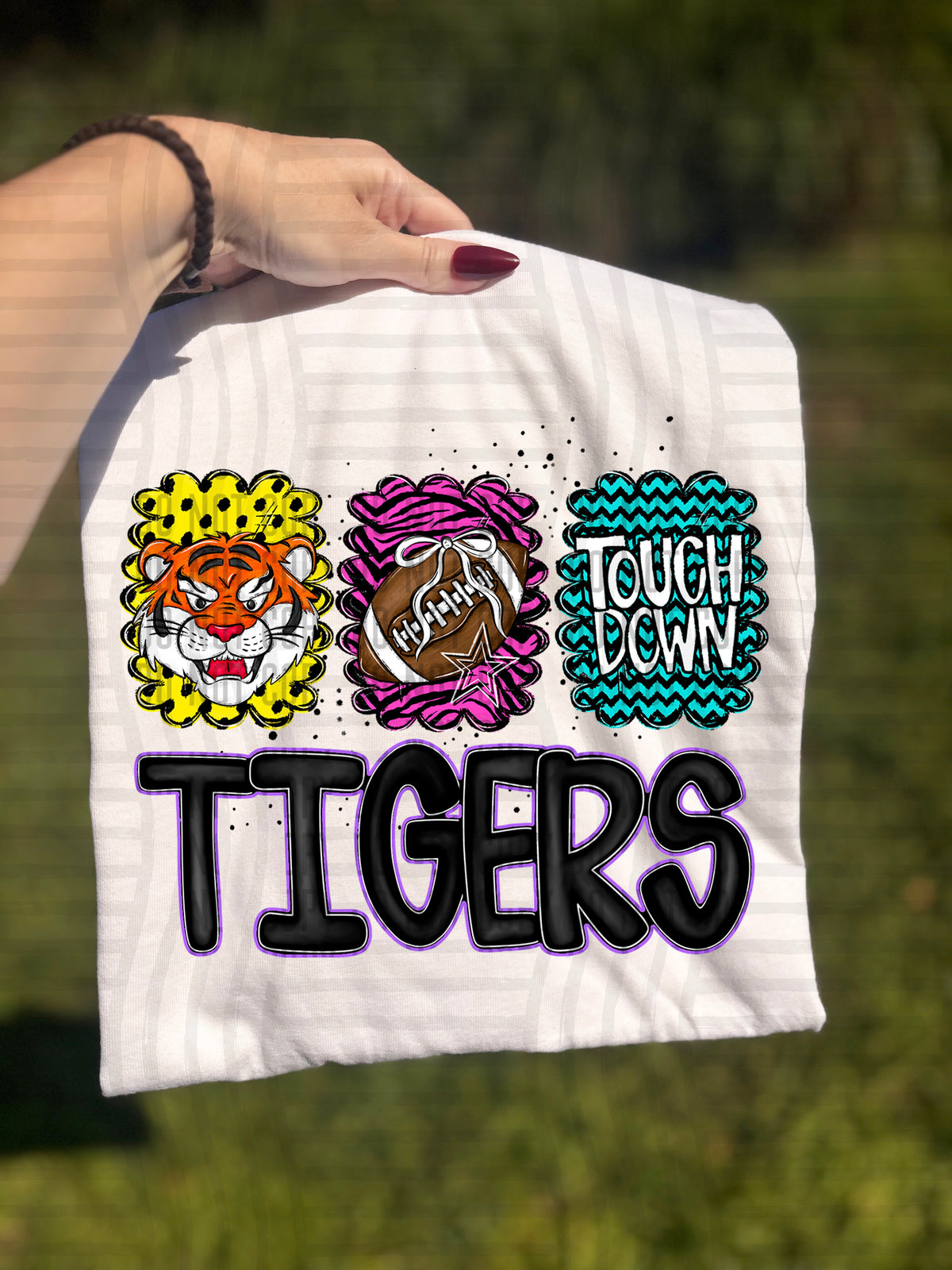 Tigers Dark Brown Preppy Bright Trio (Caplinger) 113106 DTF transfer