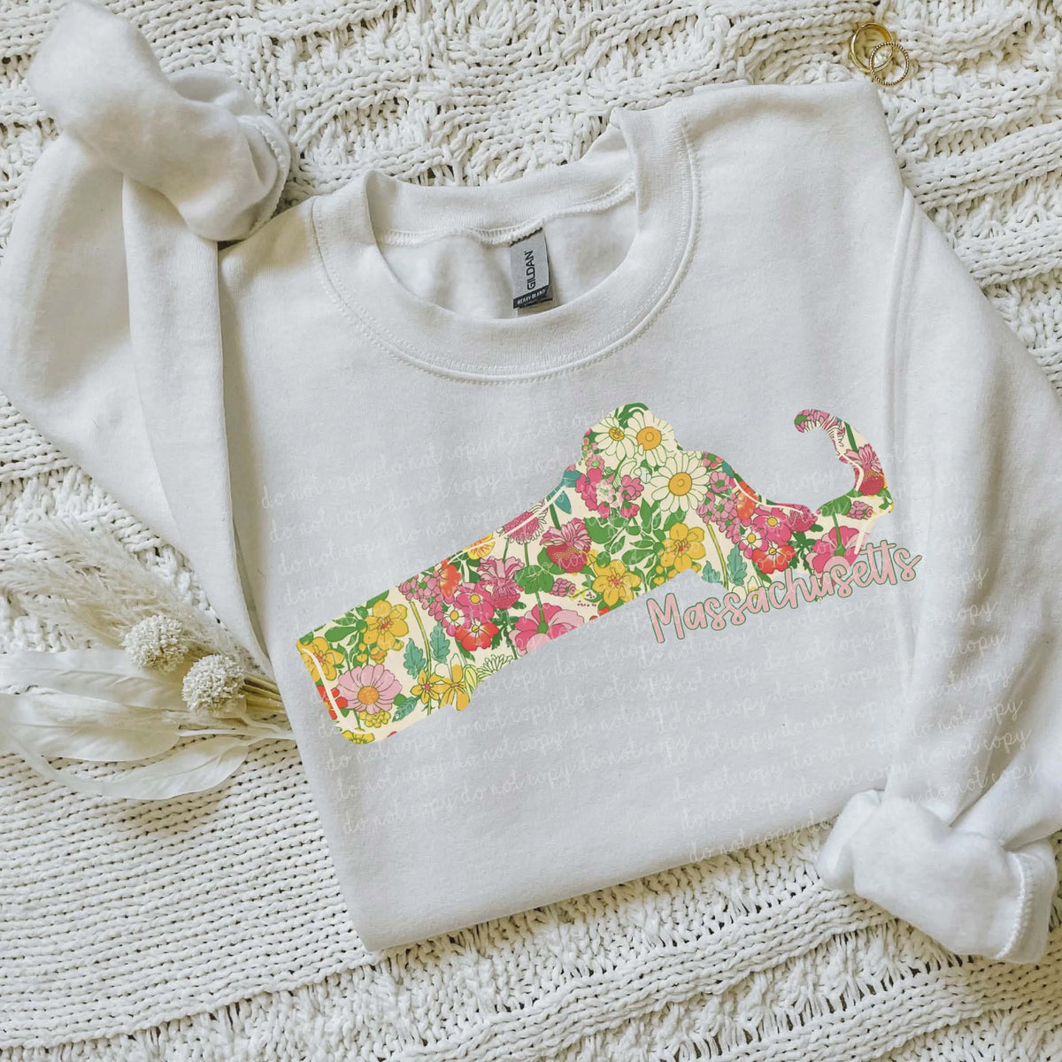 Massachusetts florals (MMD) DTF Transfer