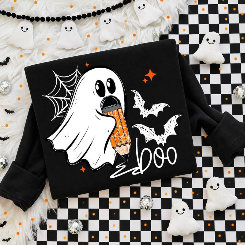 Boo pencil ghost white (CSC) DTF Transfer