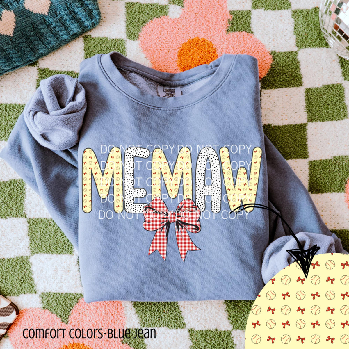 Memaw softball letters (CSG) 90215 DTF transfer