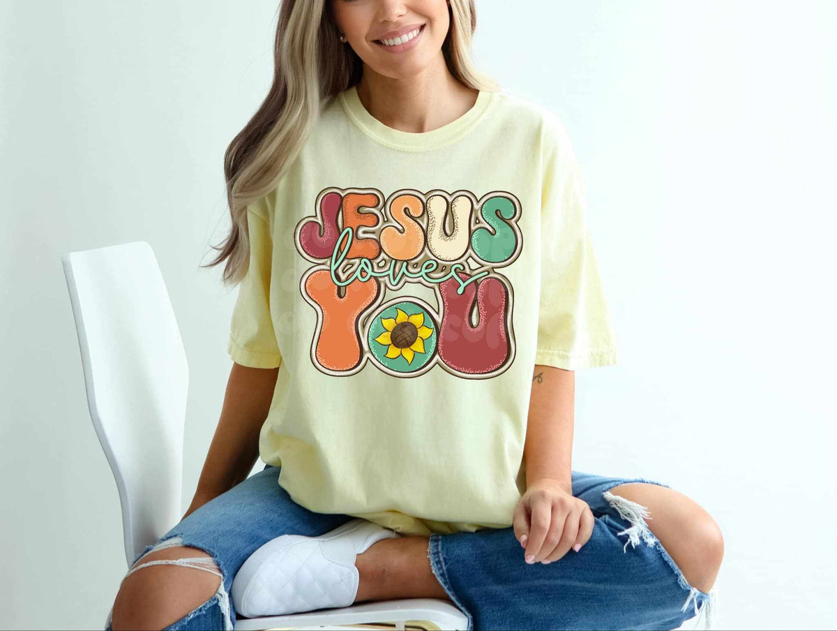 Jesus loves you exclusive 58271 DTF transfer