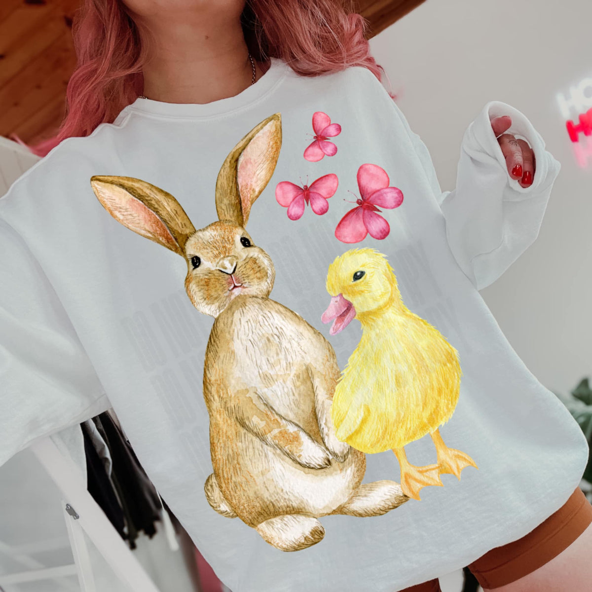 Bunny and duck (LYTTLE) 92439 DTF transfer