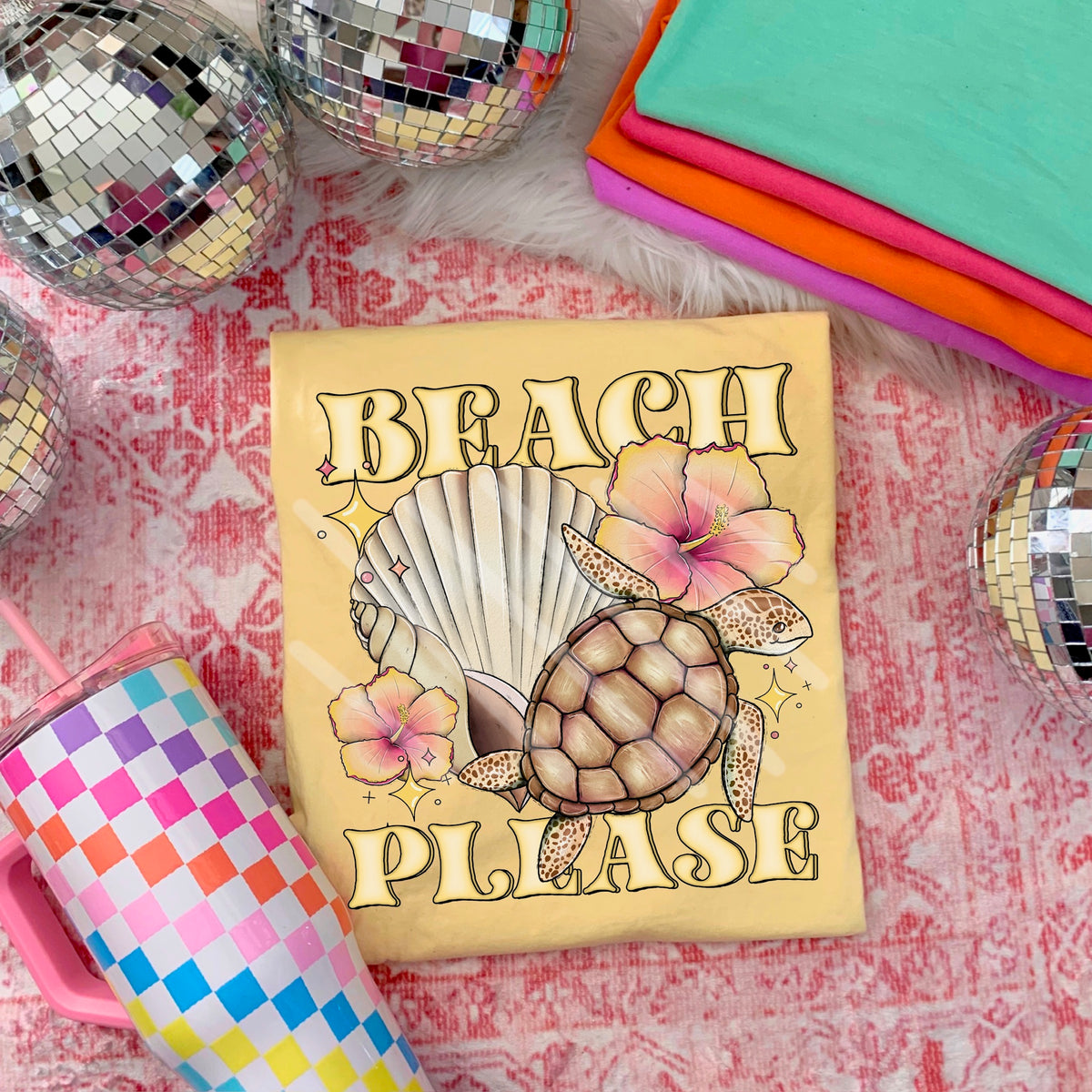 Beach Please turtle (cstage) 113306 DTF transfer