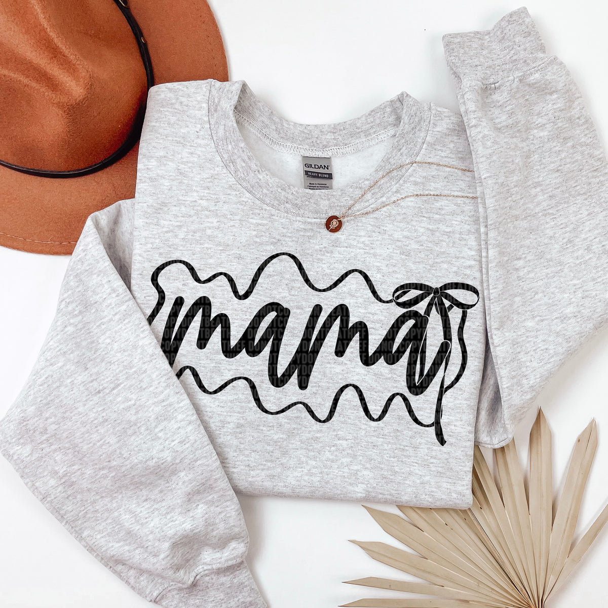Mama black with bow 97622 DTF transfer
