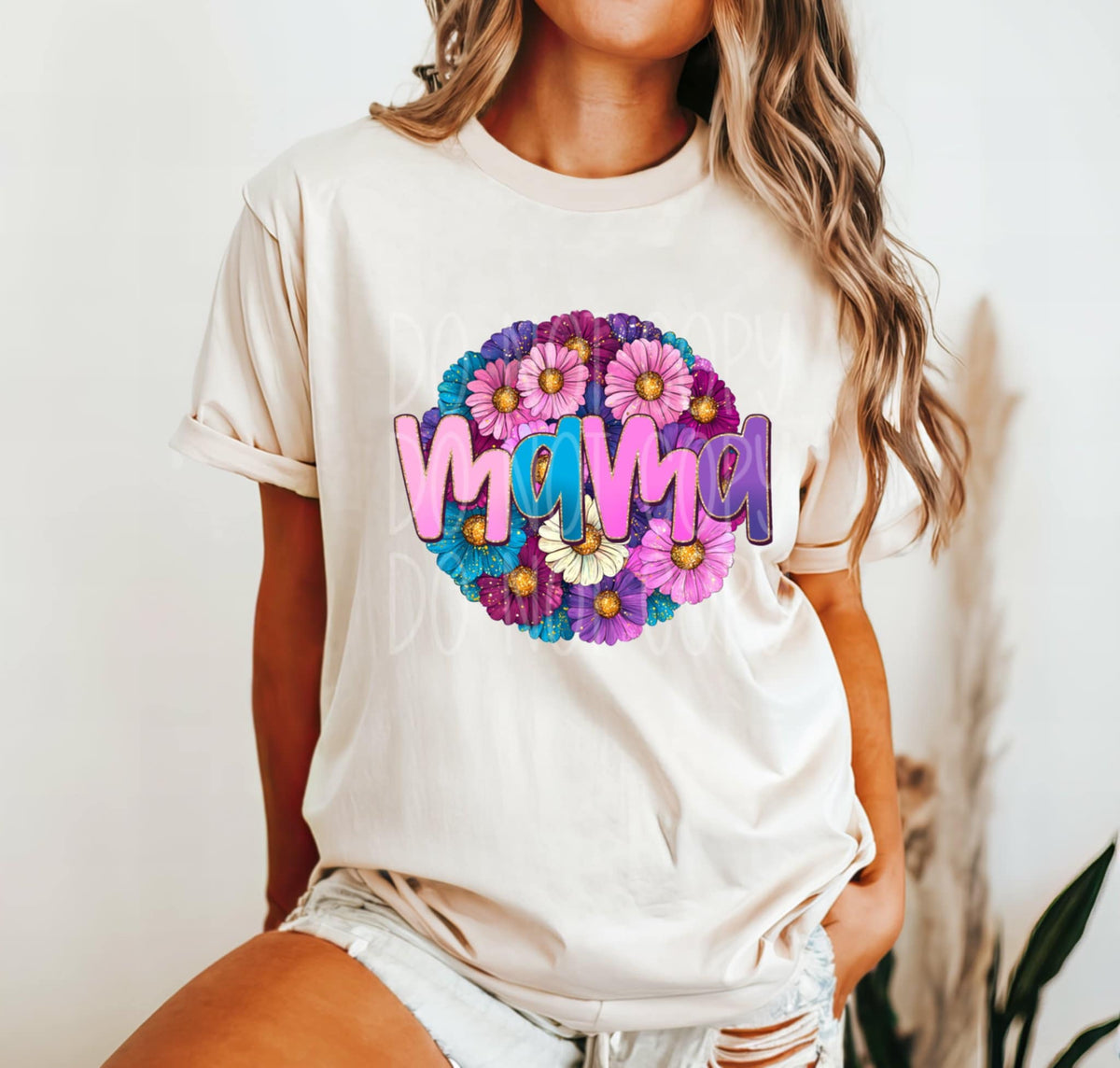 Mama floral background (PH) 96522 DTF transfer