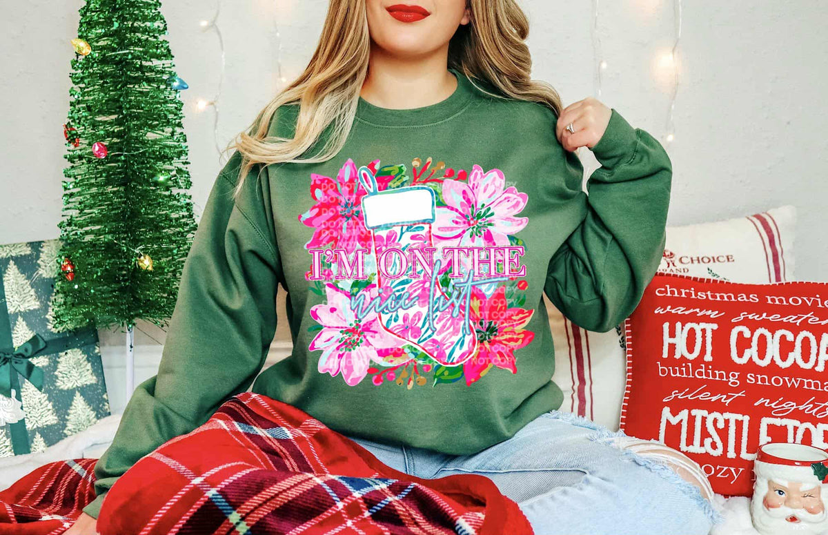 I’m on the nice list stocking (SCG) DTF Transfer