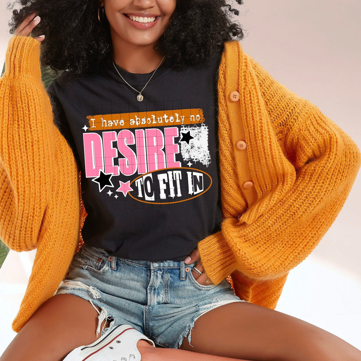 No Desire To Fit In WHITE ACCENTS (CSC) DTF transfer