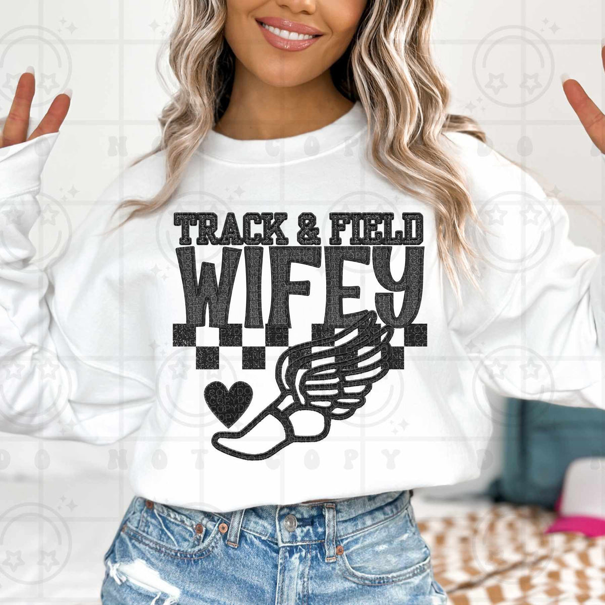 Track & field wifey (HW) 84550 DTF transfer