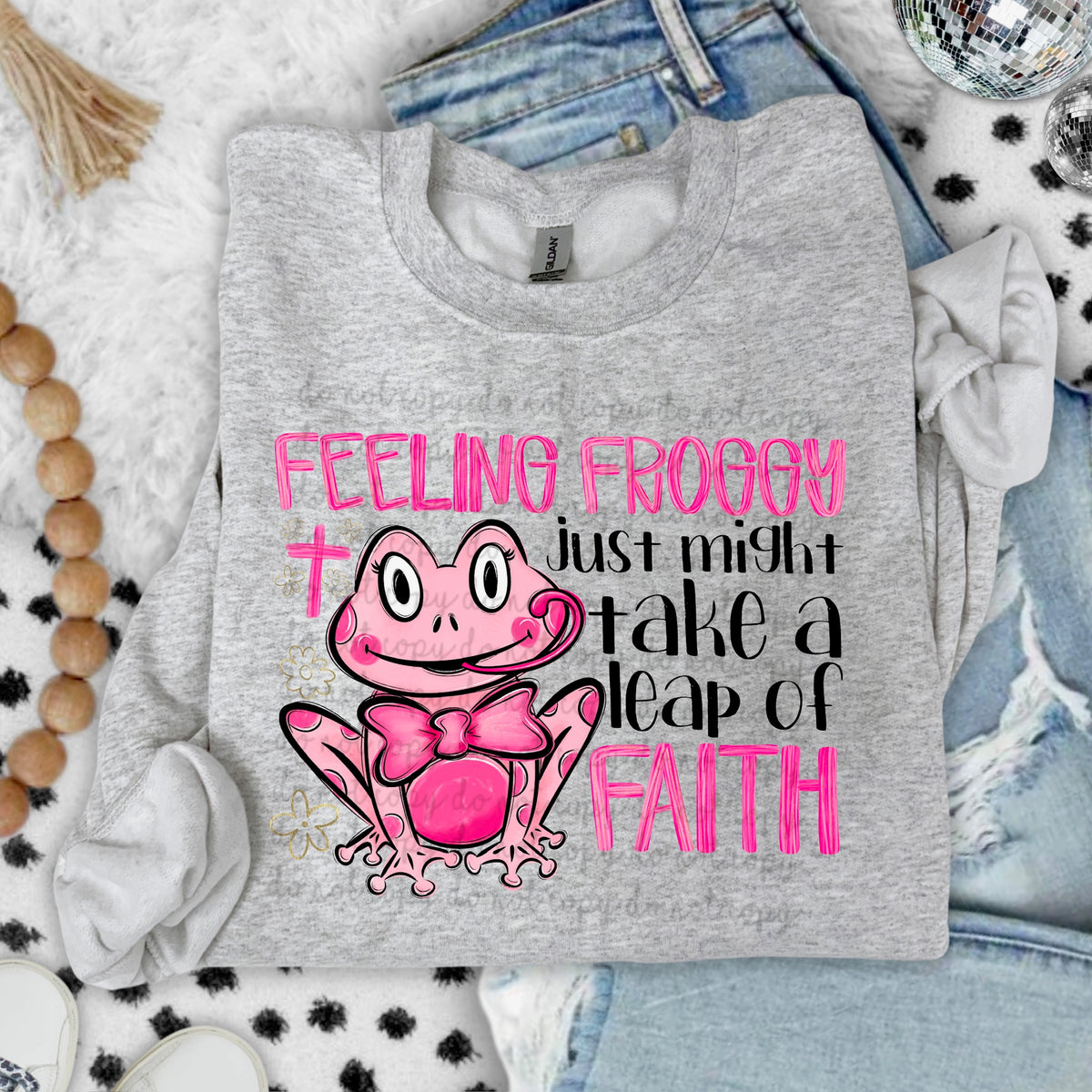 Feeling Froggy might take a leap of faith BLACK 117421 DTF Transfer