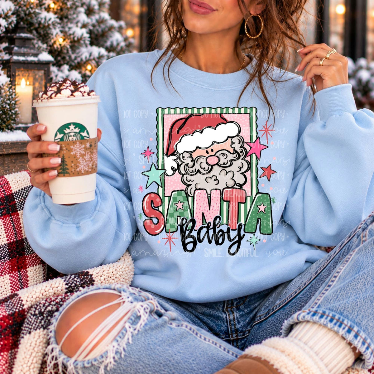 Santa baby stamp (Carter) DTF Transfer