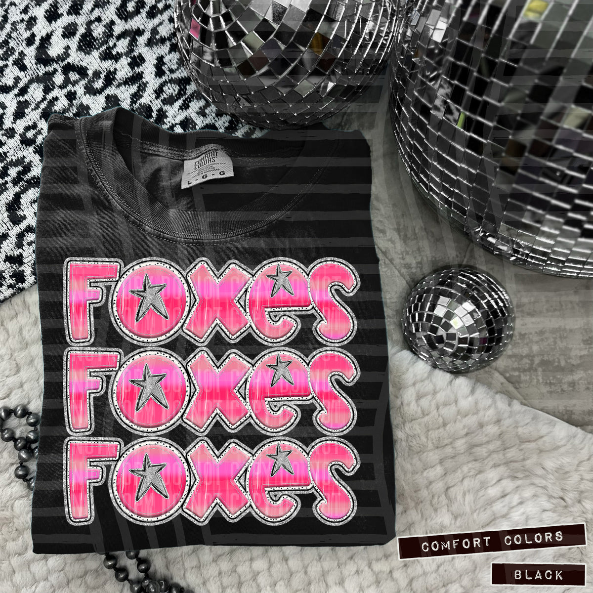 Foxes Pink Stacked (Caplinger) 101935 DTF transfer