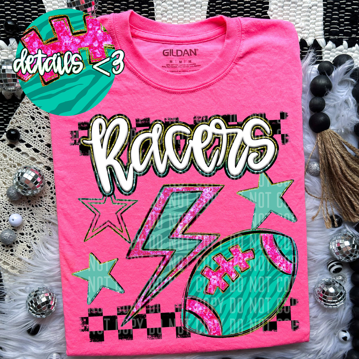 Racers Rainbow Football (Caplinger) 97495 DTF transfer