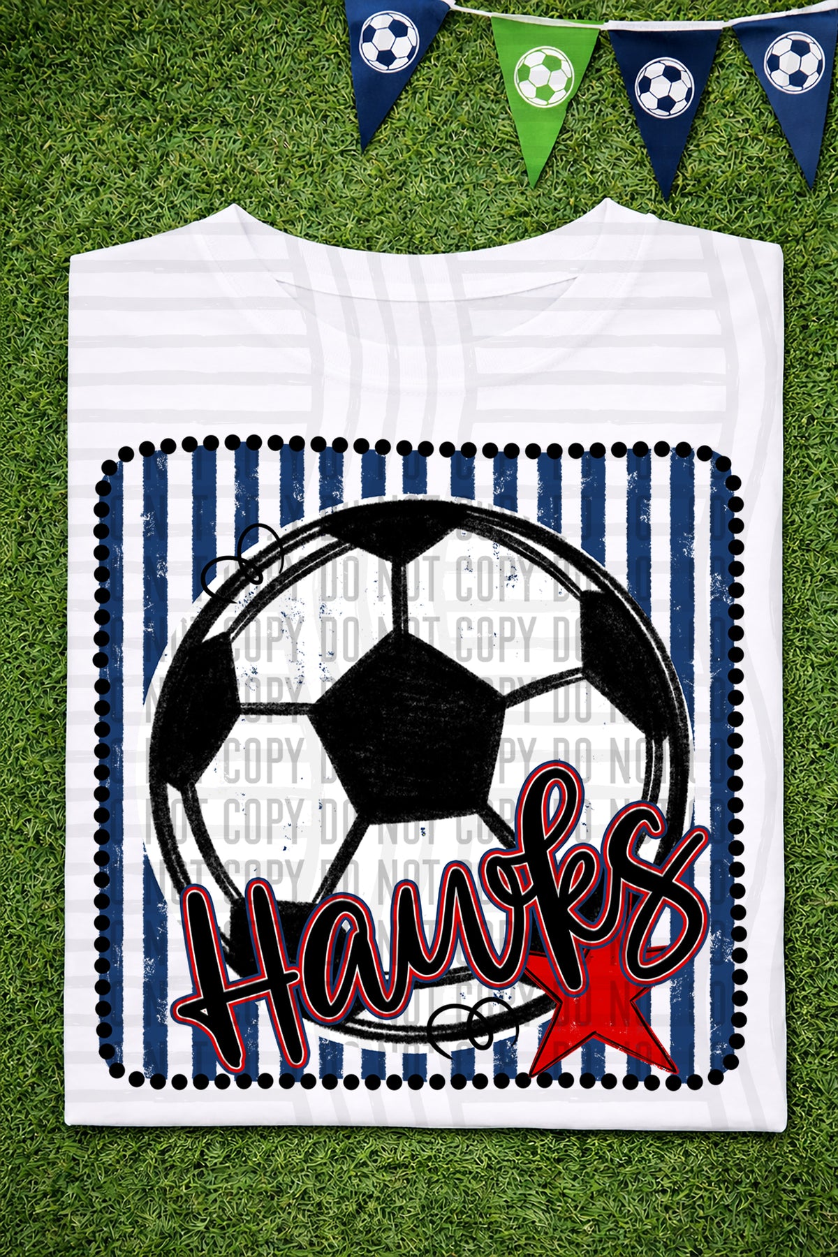Hawks RWB Framed (Caplinger) DTF transfer