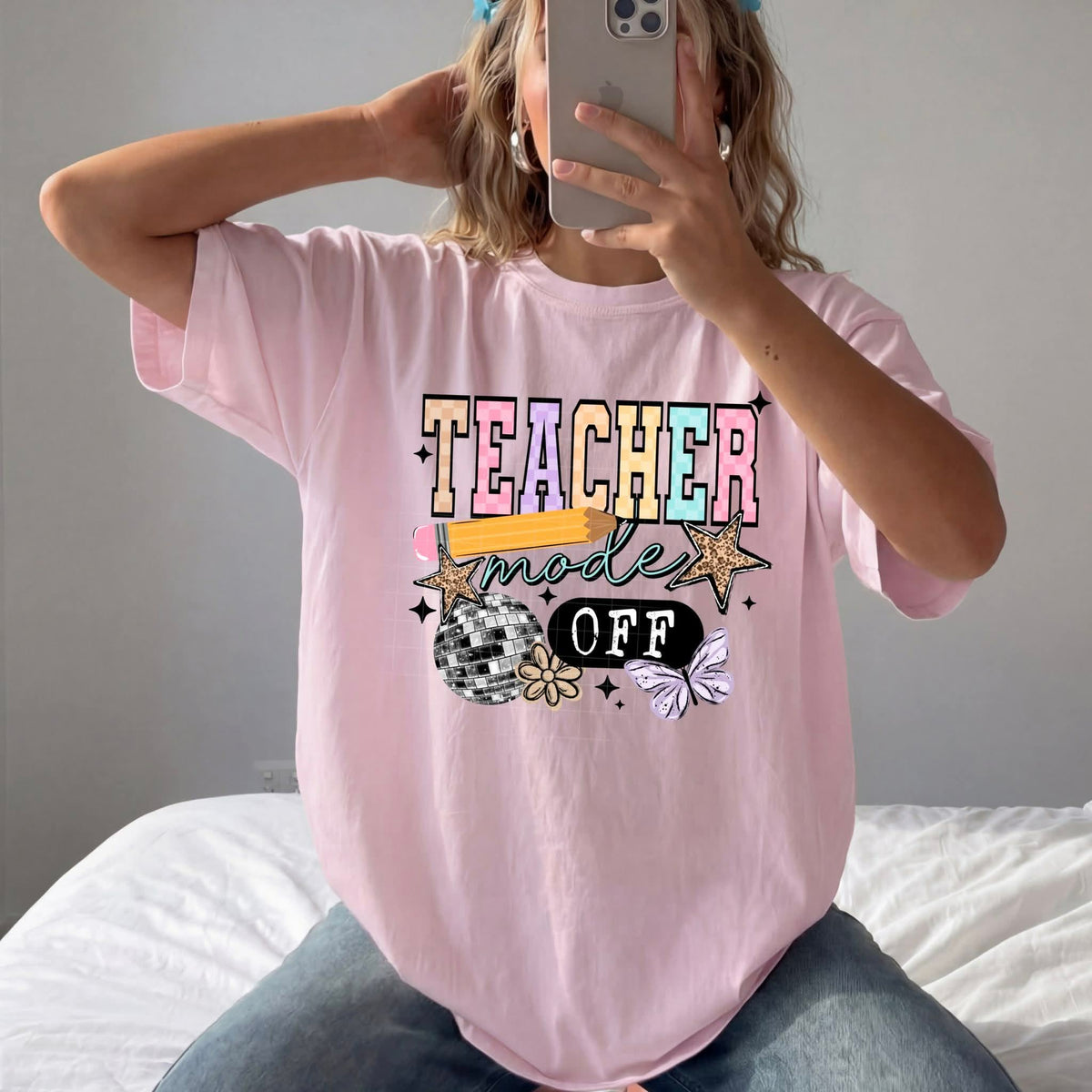 Teacher mode off Sunday Special DTF transfer