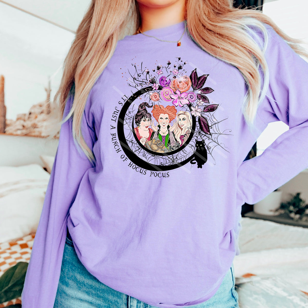 HP witches circle with florals 113870 DTF transfer