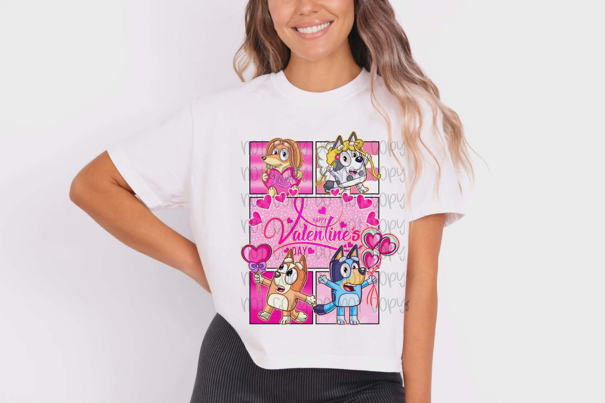 Dogs Happy Valentines Day (SSD) DTF Transfer