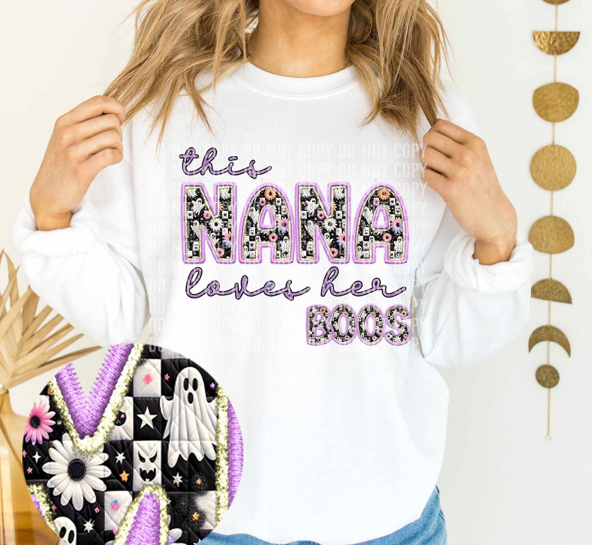 This nana loves her boos (caplinger) 62800 DTF transfer