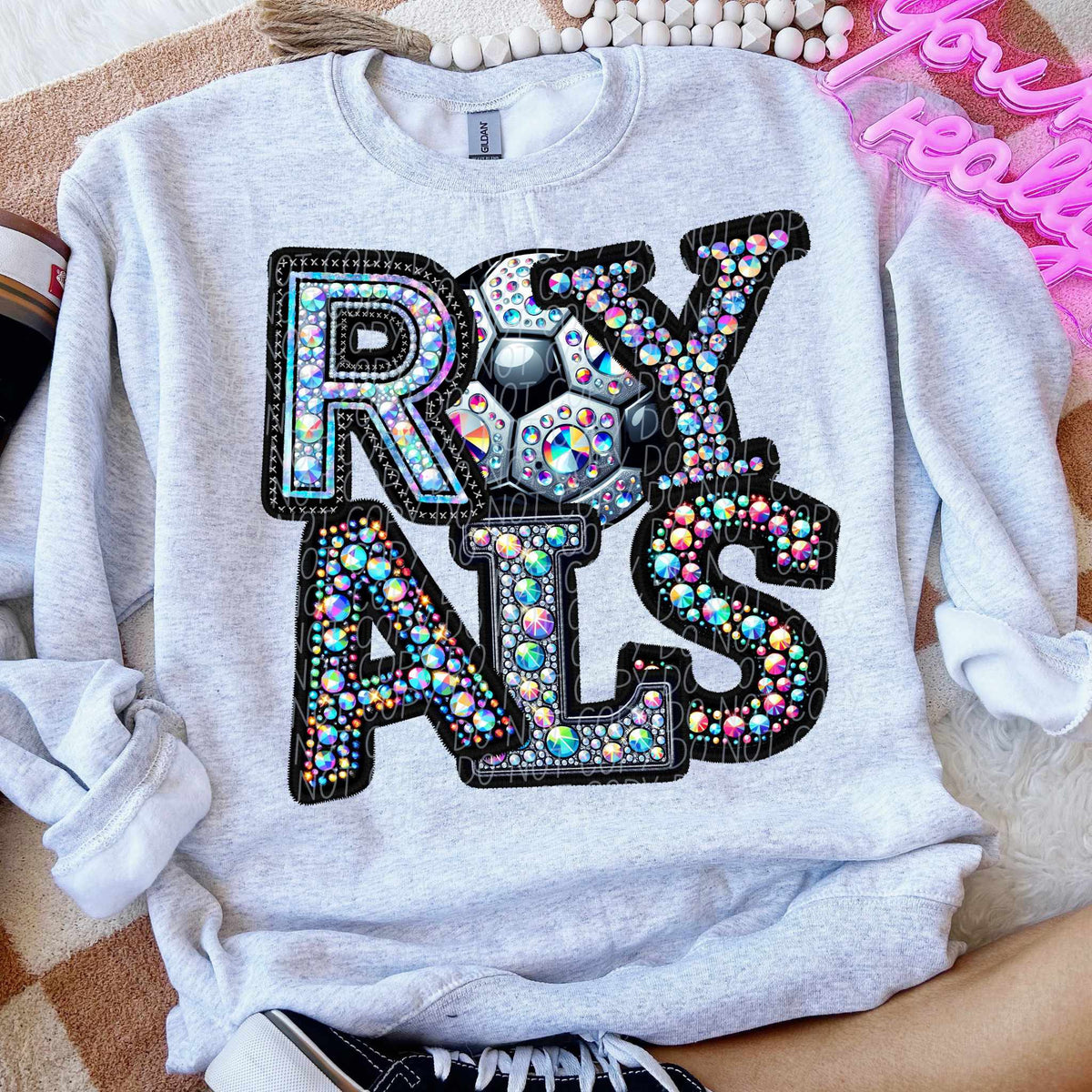 Royals rhinestone soccer (CITY) 77156 DTF transfer
