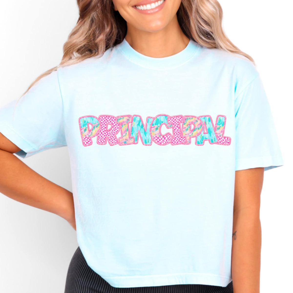 Principal pink checkered (CITY) 97106 DTF transfer