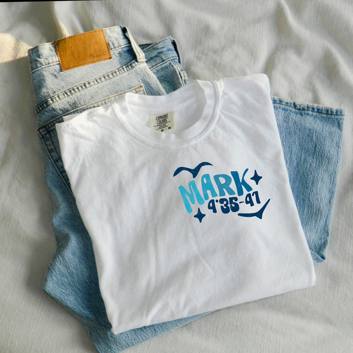 Mark 4:35 47 (blue words) DTF Transfer