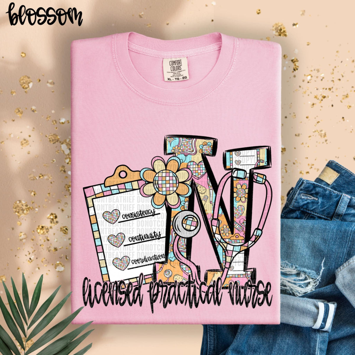 N licensed practical nurse clip board (SDD) 98681 DTF transfer