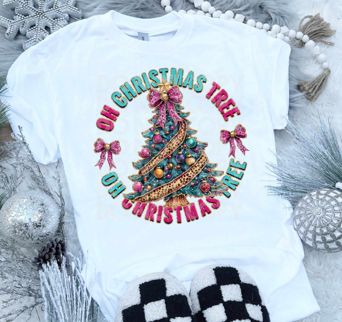 Oh Christmas tree circle (SSD) 70066 DTF transfer