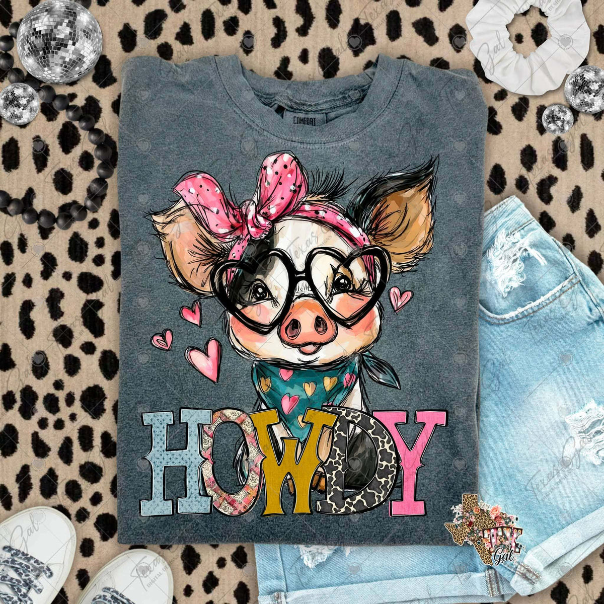 Howdy pig (Texasgal) DTF Transfer