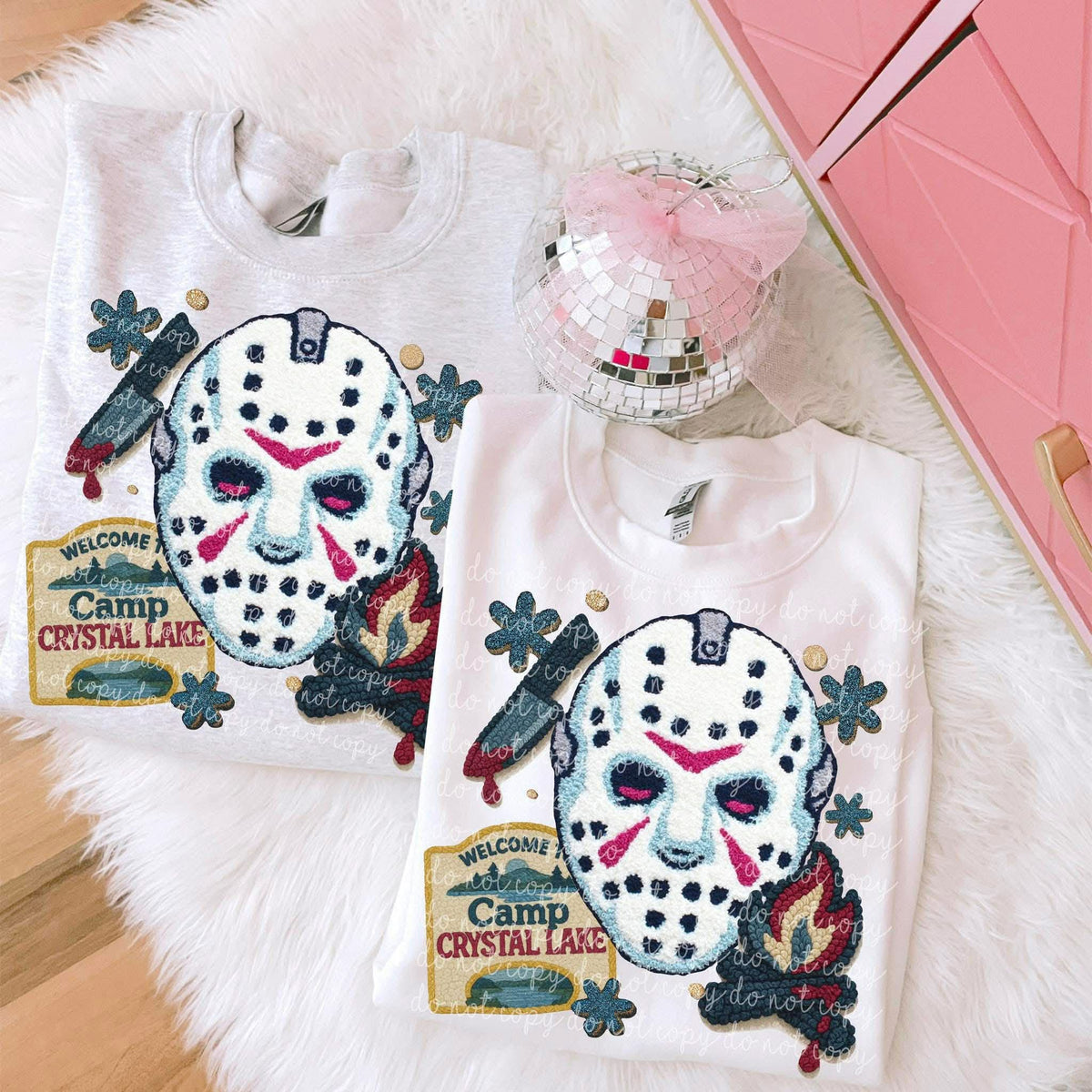 Camp Lake Mask faux yarn (MMD) DTF transfer