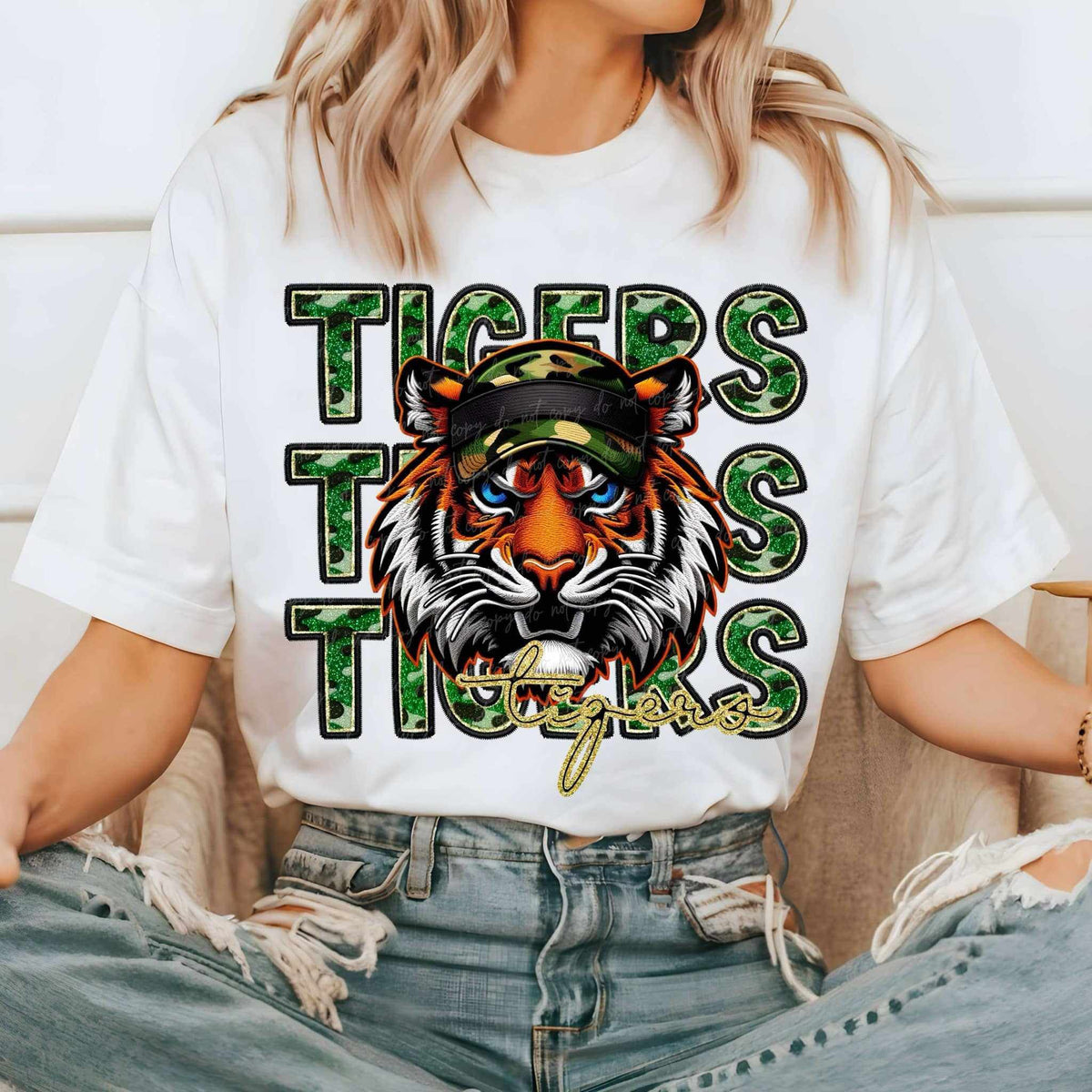 Tigers camo stacked (VIRGO) 70558 DTF transfer