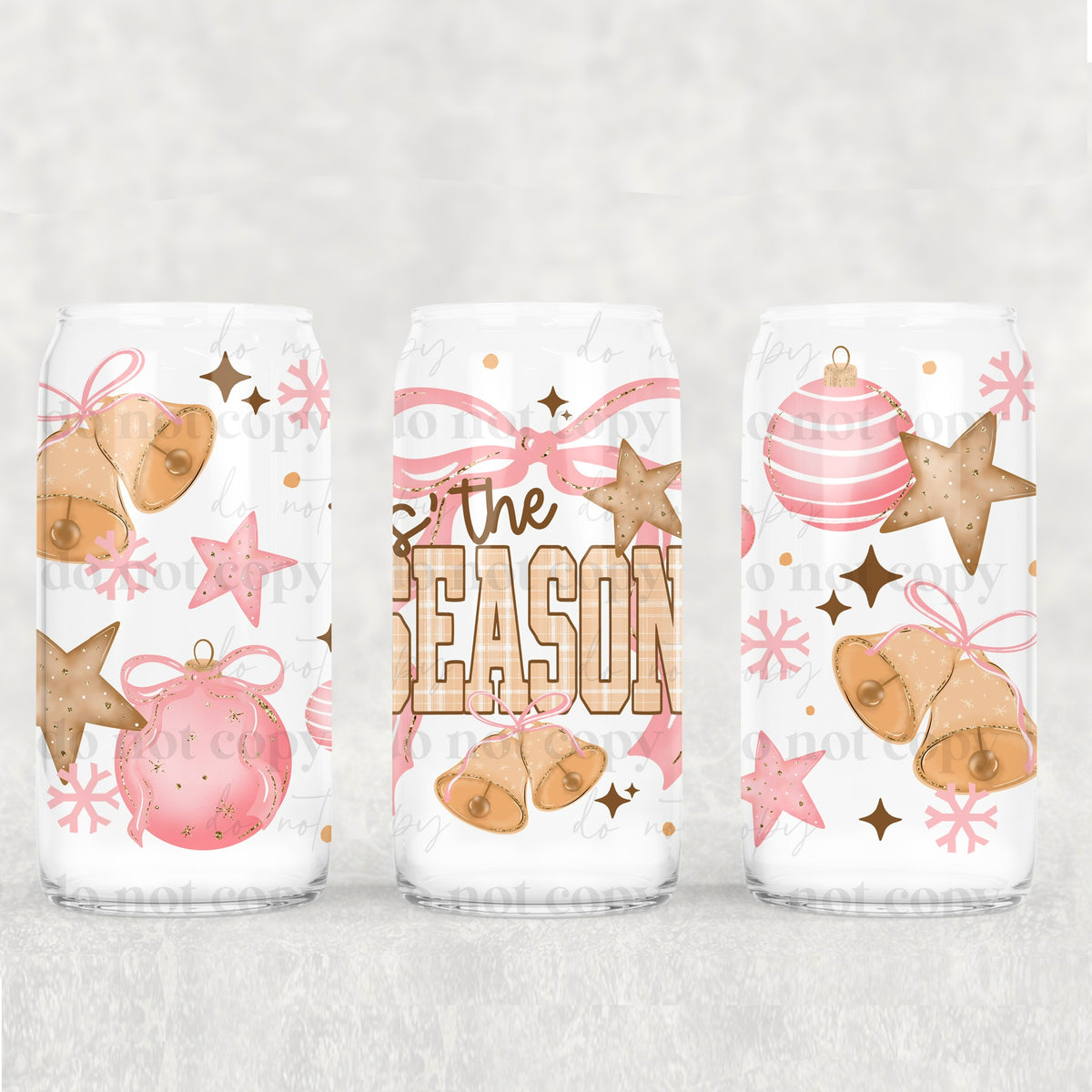 Tis the season bow (exclusive) UV DTF WRAP