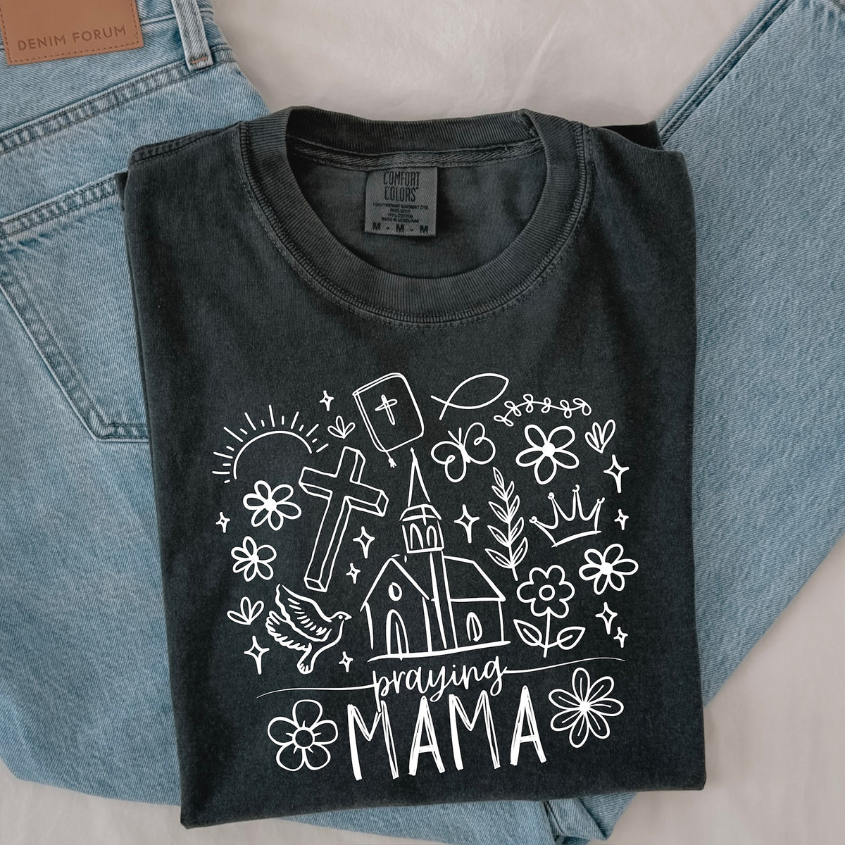 Praying mama church (white) DTF Transfer