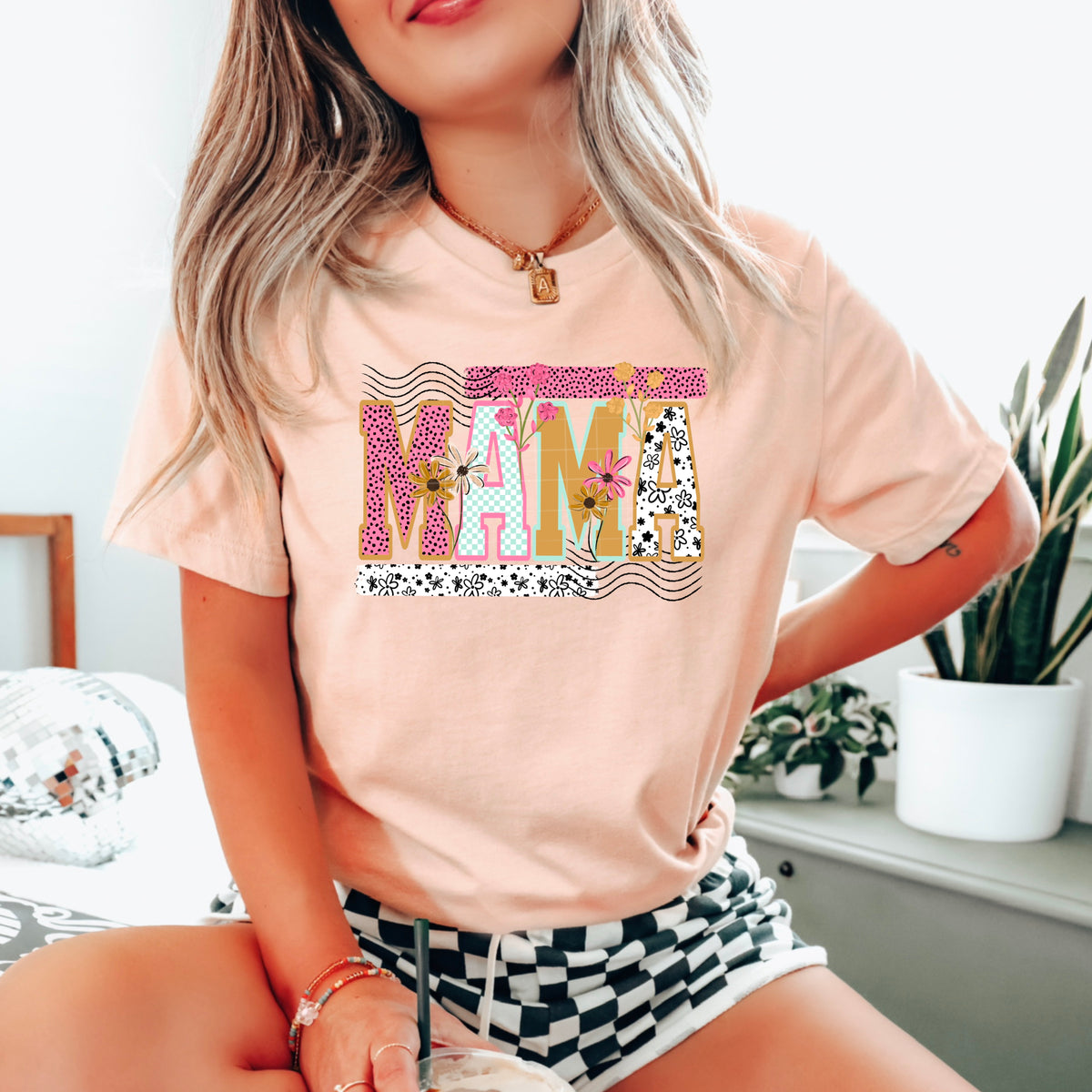 Mama florals and washi tape (CSC) DTF Transfer