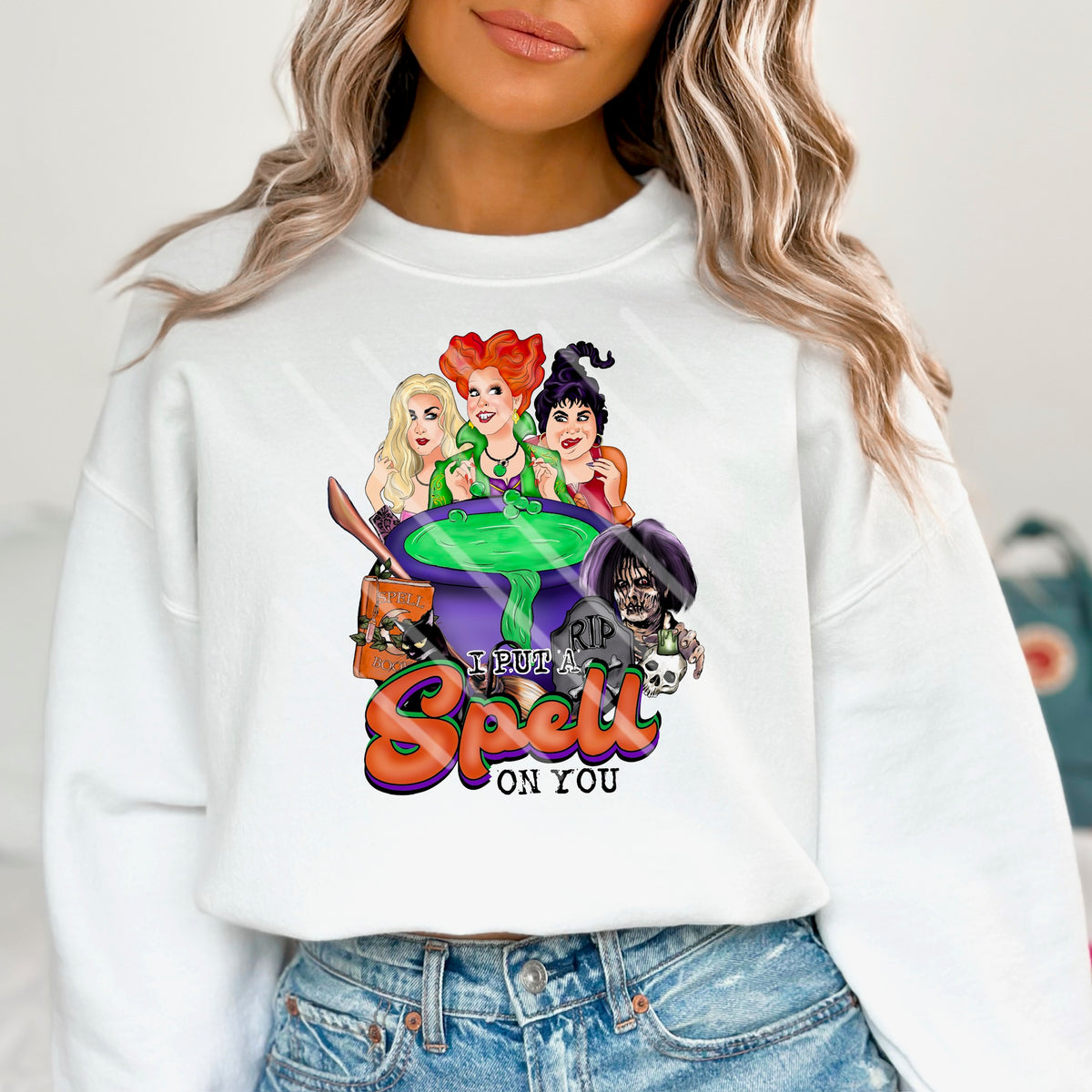 I put a spell on you witches and cauldron 113992 DTF transfer