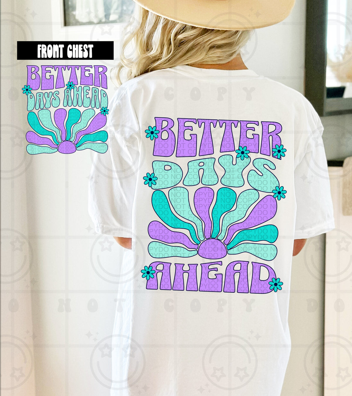 Better days ahead BACK (HW) 99469 DTF transfer