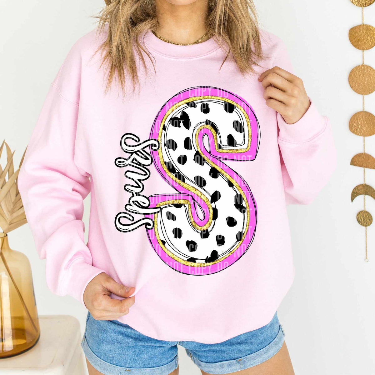 Spurs Polka Font Mascot Caplinger 56228 DTF transfer