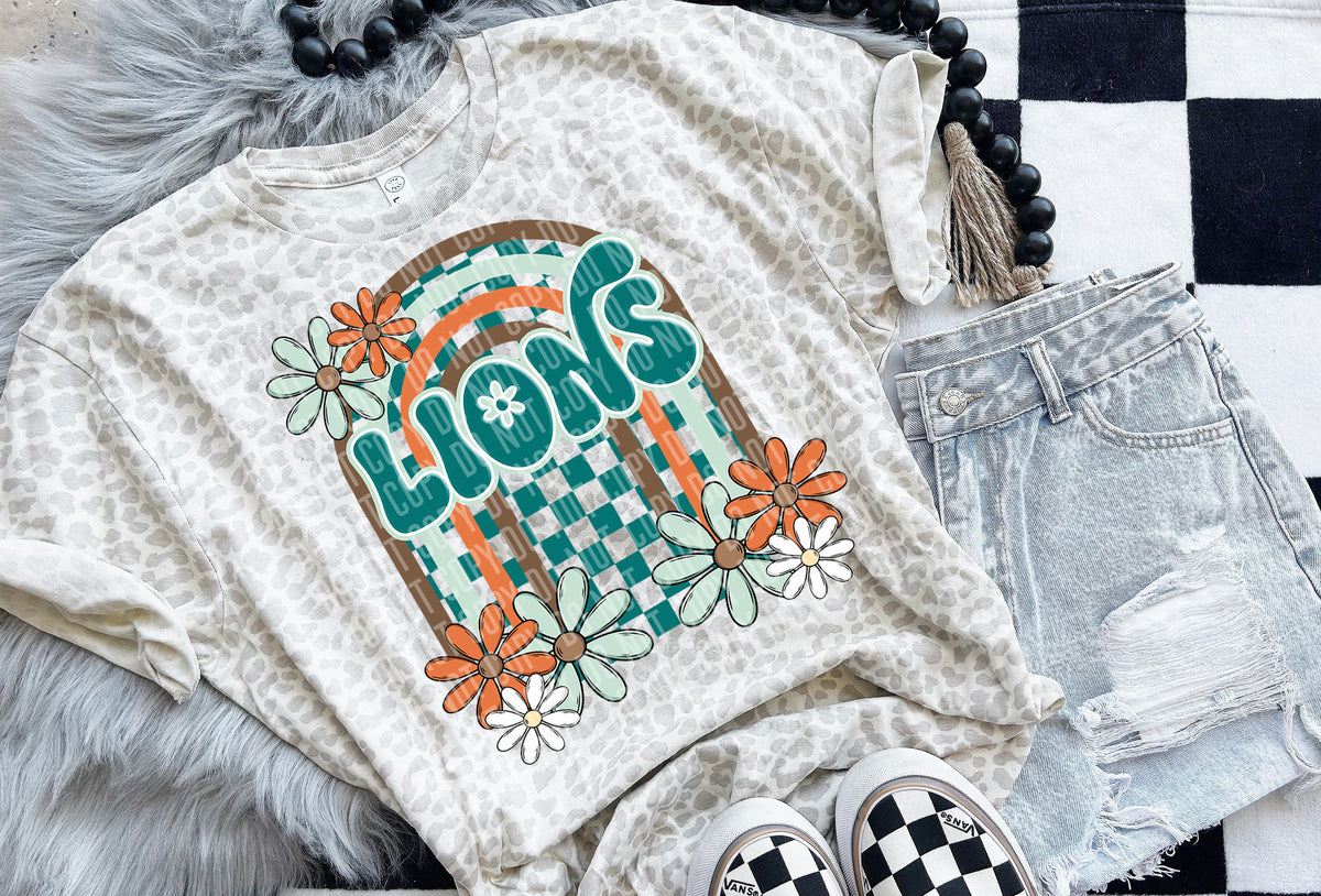 Floral Arch Mascot Lions 49294 DTF TRANSERS