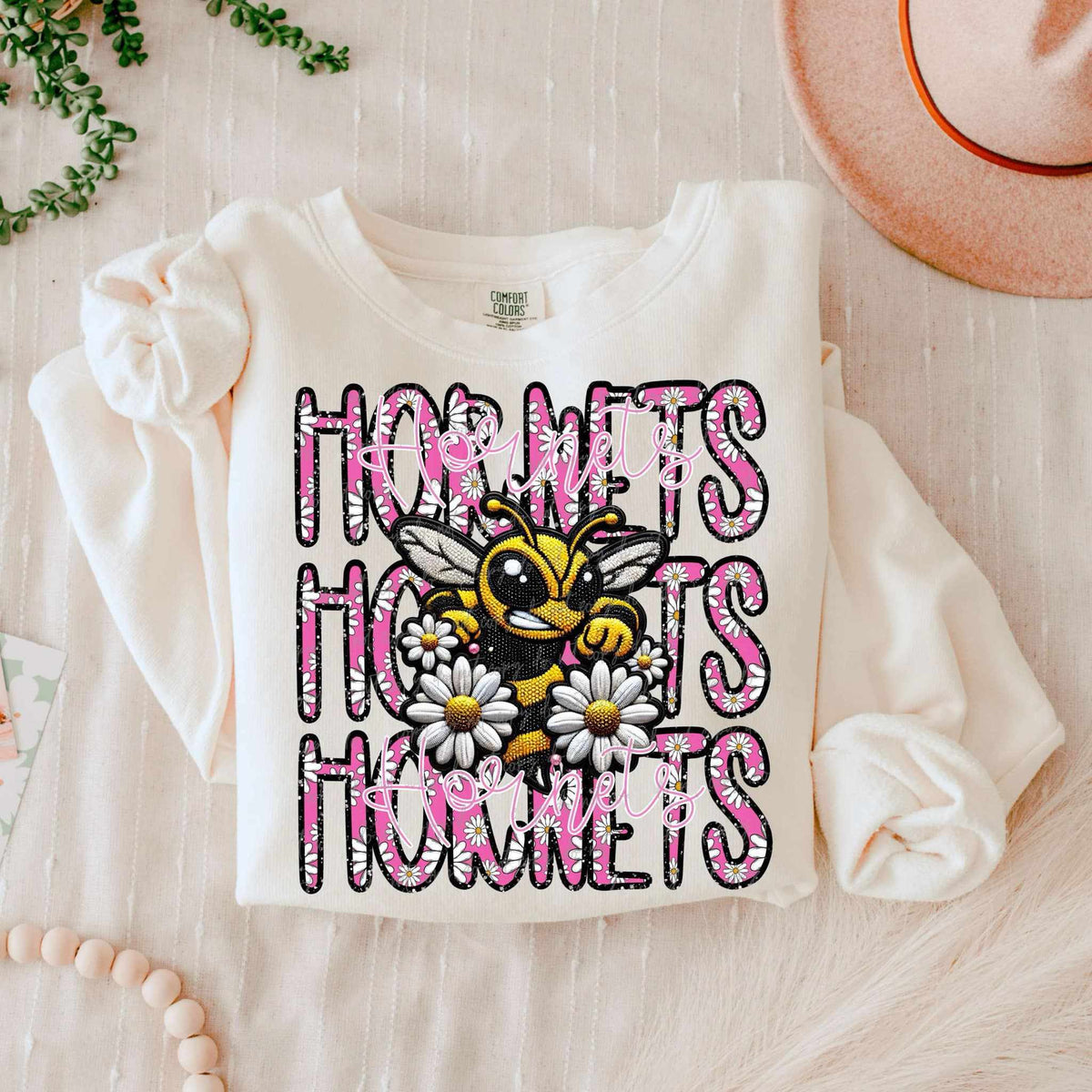 Hornets floral stacked 80658 DTF transfer